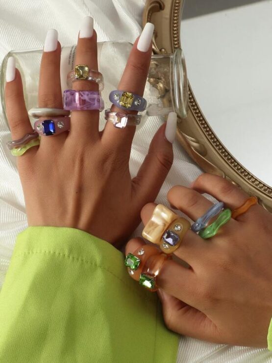 Fantastic  15pcs Rhinestone Decor Ring - Image 4