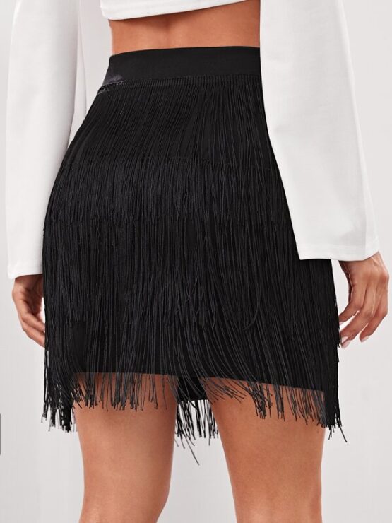 Fantastic  Fringe Detail Straight Skirt - Image 2