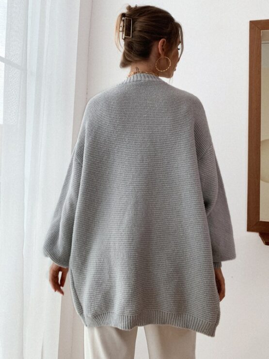Drop Shoulder Open Front Cardigan - Image 3