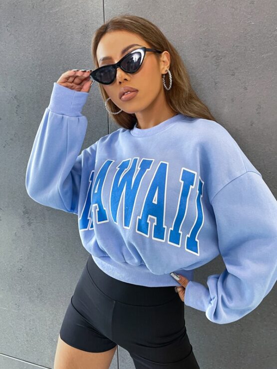 Letter Graphic Drop Shoulder Sweatshirt