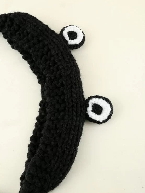 Cartoon Casual Black Fantastic Ear Design Hat - Image 3