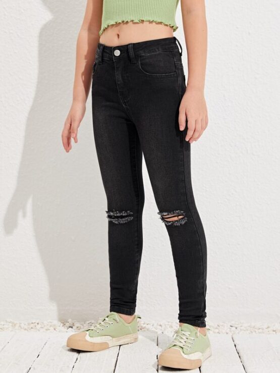 Girls Fantastic Ripped Skinny Jeans - Image 2