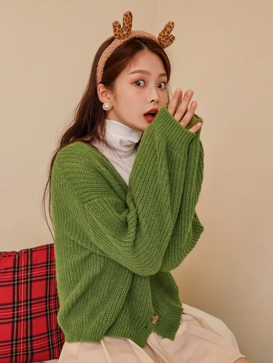 DAZY Ribbed Knit Drop Shoulder Cardigan Without Tee - Image 3