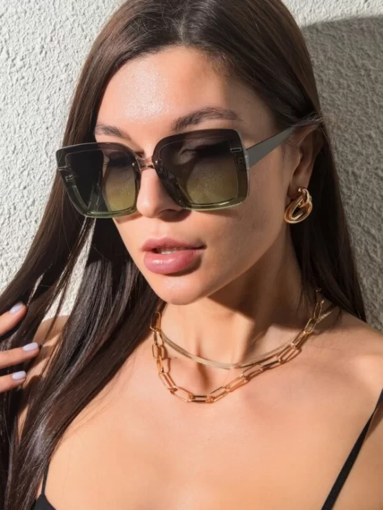Square Frame Polarized Sunglasses