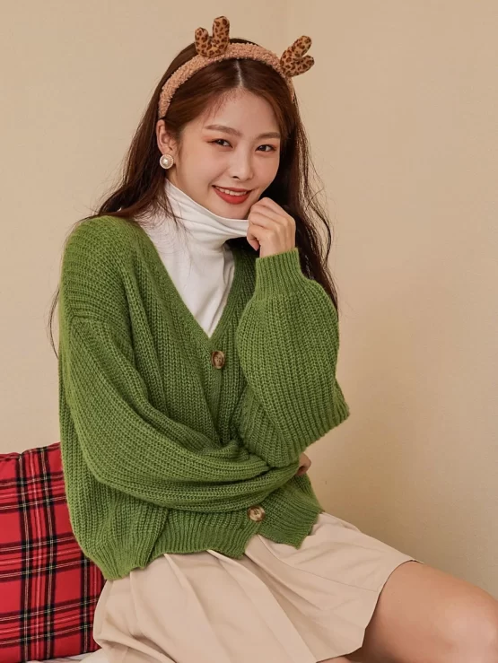 DAZY Ribbed Knit Drop Shoulder Cardigan Without Tee - Image 4