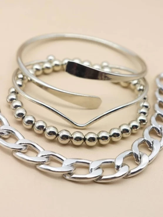 Four Pieces Fashionable Simple Plain Bracelet - Image 2