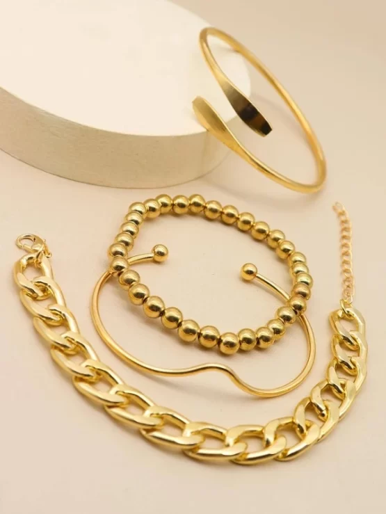 Four Pieces Fashionable Simple Plain Bracelet - Image 6