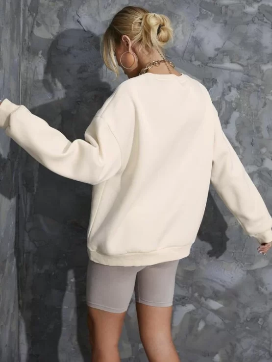 Letter & Basketball Print Drop Shoulder Sweatshirt - Image 3