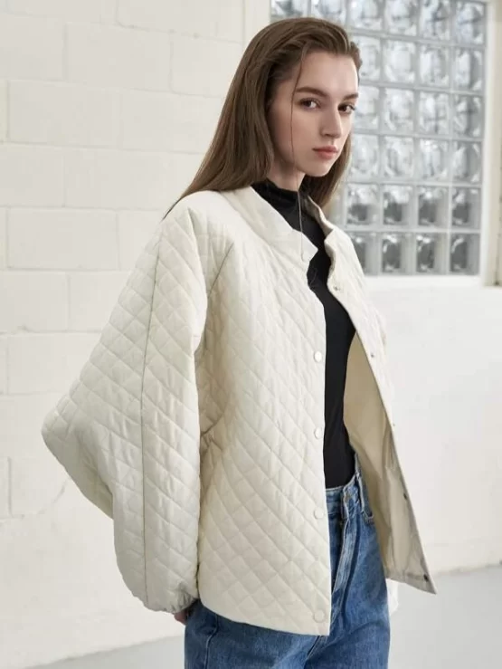 COLDBREAK Raglan Sleeve Button Front Quilted Coat - Image 3