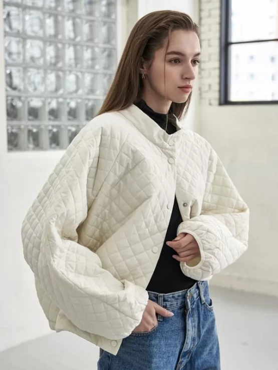 COLDBREAK Raglan Sleeve Button Front Quilted Coat - Image 2