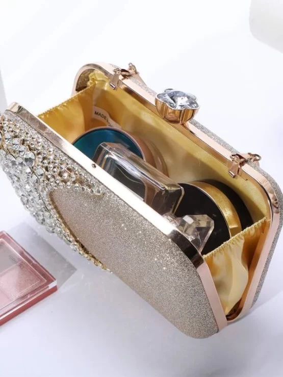 Glitter Diamond Box Decor Clutch Bag - Image 6