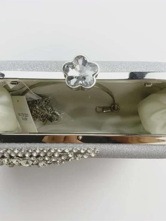 Glitter Diamond Box Decor Clutch Bag - Image 3