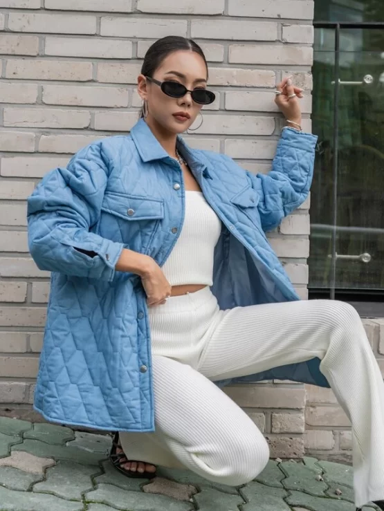 COLDBREAK Flap Pocket Drop Shoulder Quilted Coat - Image 3