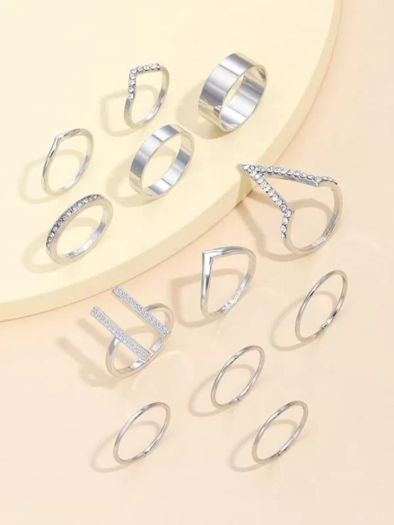 Twelve pieces Rhinestone Decor Ring - Image 3
