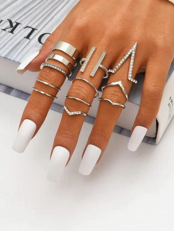 Twelve pieces Rhinestone Decor Ring