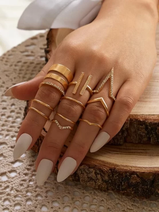 Twelve pieces Rhinestone Decor Ring - Image 7