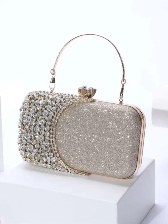 Glitter Diamond Box Decor Clutch Bag