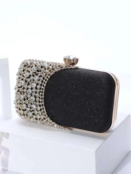 Glitter Diamond Box Decor Clutch Bag - Image 10