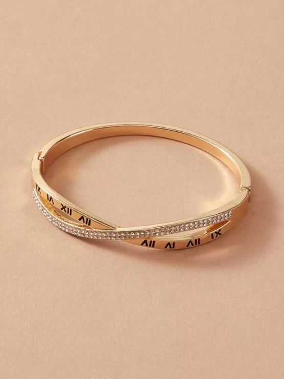 One piece Gold Rhinestone Decor Bracelet - Image 2