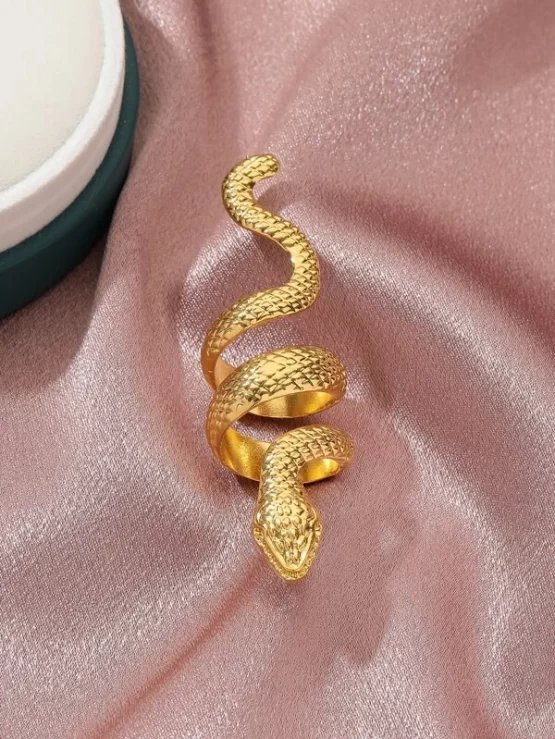 Snake Copper Gold Fashionable Design Ring - Image 3