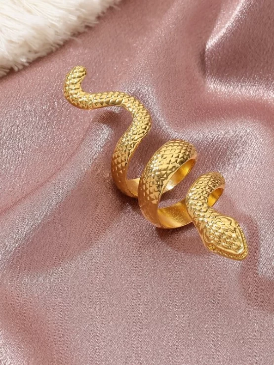 Snake Copper Gold Fashionable Design Ring - Image 2