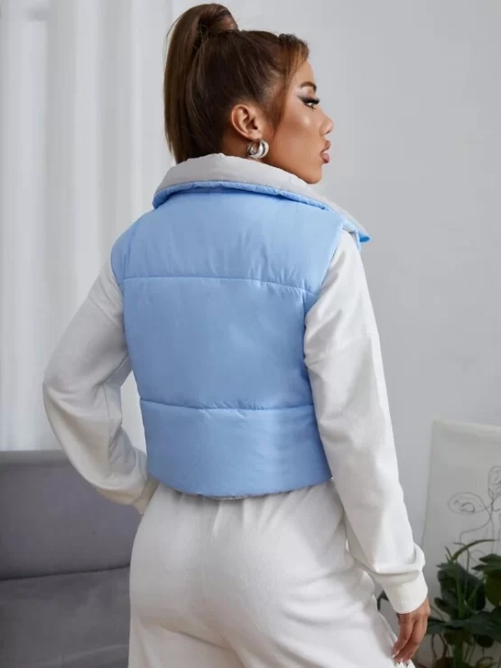Zipper Double Face Winter Vest Coat - Image 9