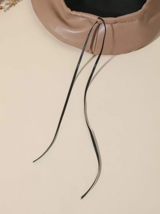 Plain Casual Fashionable Minimalist Solid Beret - Image 5