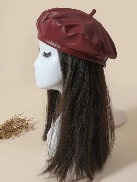 Plain Casual Fashionable Minimalist Solid Beret - Image 4