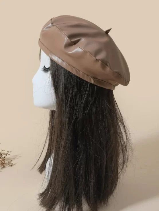 Plain Casual Fashionable Minimalist Solid Beret - Image 7