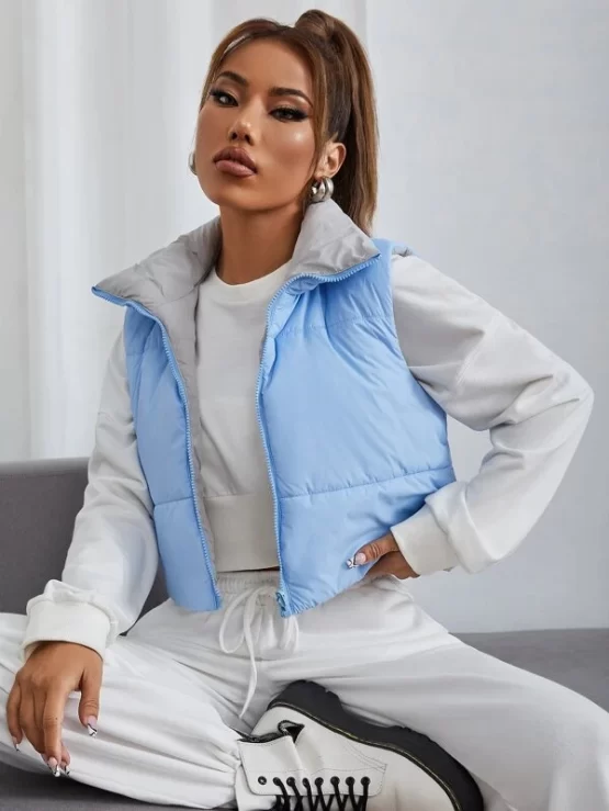 Zipper Double Face Winter Vest Coat