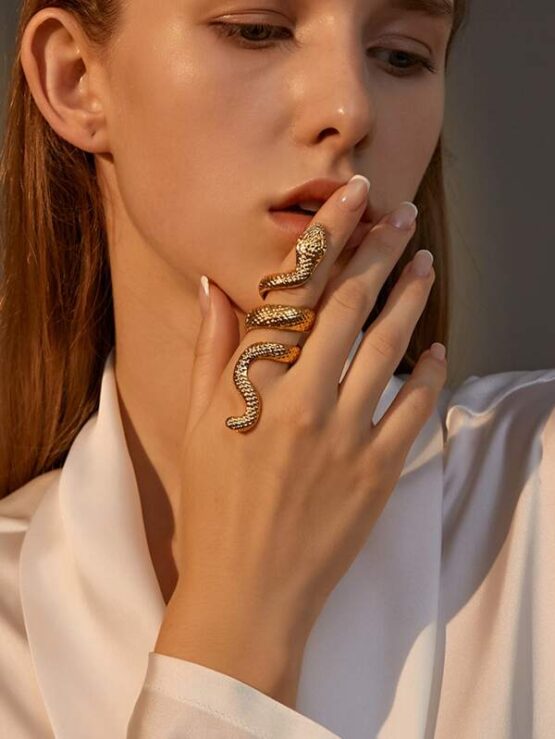 Snake Copper Gold Fashionable Design Ring