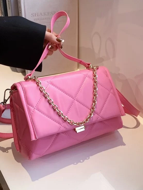 Quilted Flap Fashionable Chain Square Bag