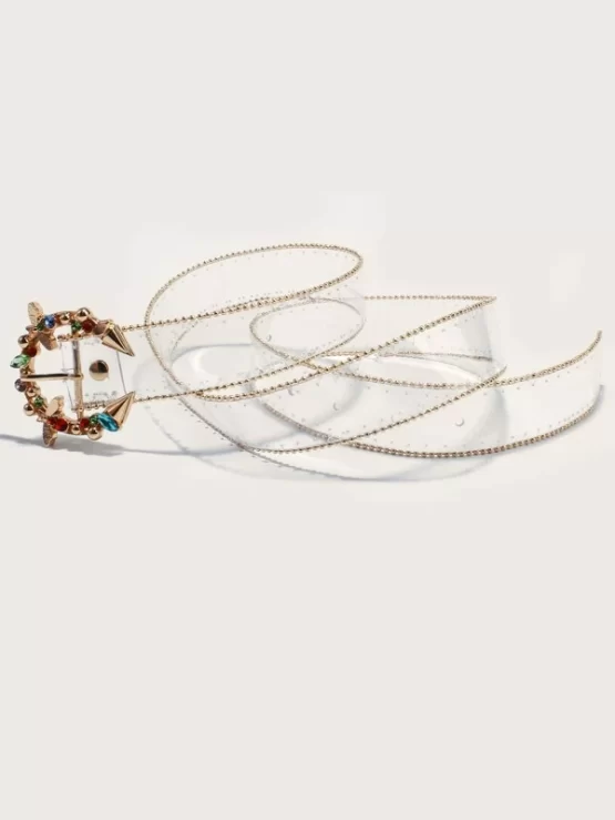 Rhinestone Glamorous Transparent Decor Belt - Image 3