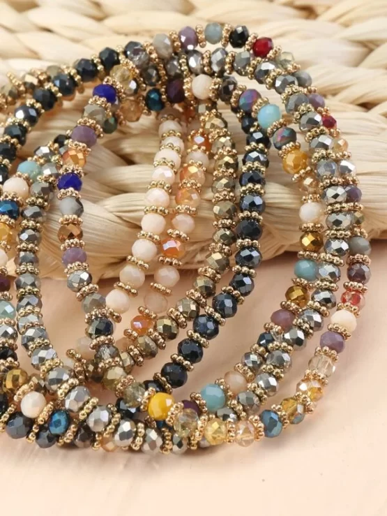 Seven pieces Glass Simple Beaded Bracelet - Image 3