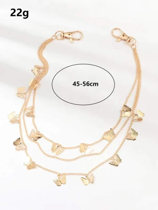 Butterfly Casual Charm Metal Waist Chain - Image 3