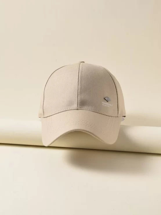Geometric Casual Cotton Detail Baseball Cap - Image 2
