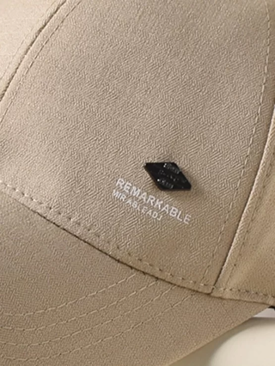 Geometric Casual Cotton Detail Baseball Cap - Image 3