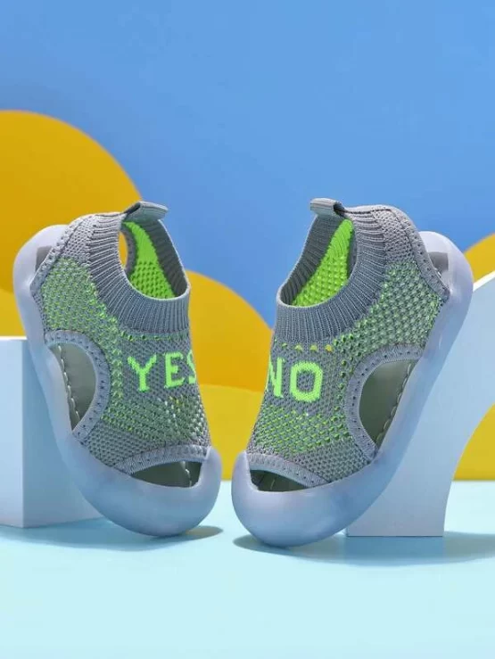 Boys Cut Out Letter Graphic Sports Sandals - Image 2