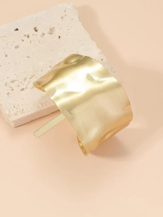 Textured Fashionable Casual Gold Metal Hair Clip - Image 3