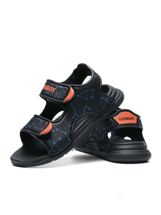 Boys Letter Graphic Hook-and-loop Fastener Sport Sandals - Image 2