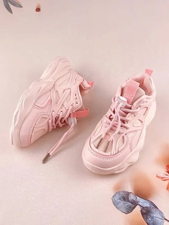 Girls Drawstring Chunky Design Sneakers - Image 2