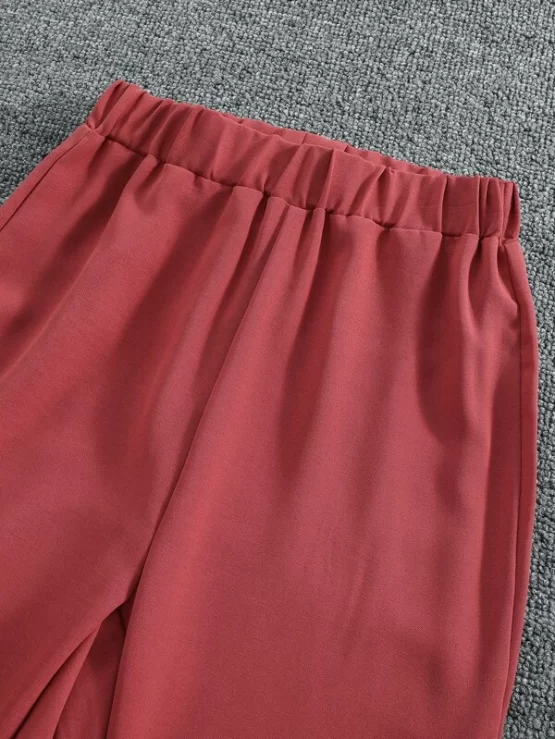 Girls Contrast Lace Cami Top & Layered Hem Pants - Image 3