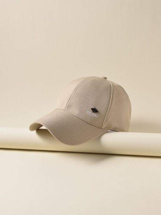 Geometric Casual Cotton Detail Baseball Cap - Image 4
