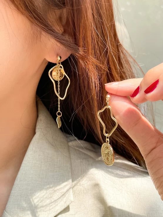 DAZY Glamorous Dangle Round Drop Earrings