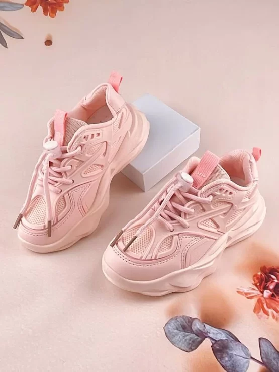 Girls Drawstring Chunky Design Sneakers - Image 4