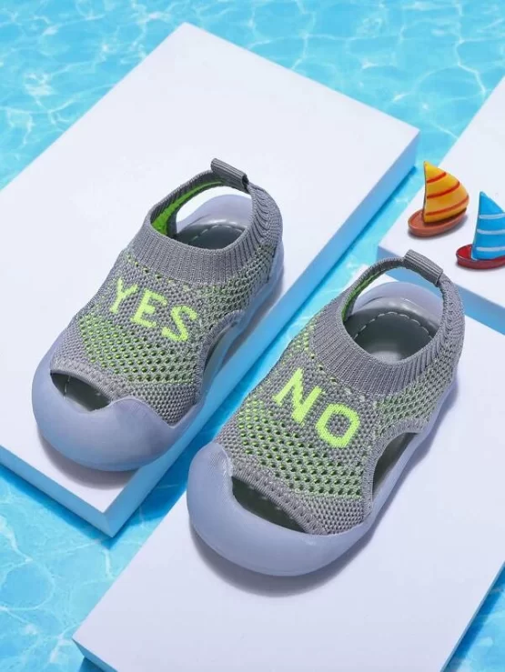 Boys Cut Out Letter Graphic Sports Sandals - Image 4