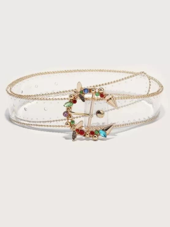 Rhinestone Glamorous Transparent Decor Belt - Image 4