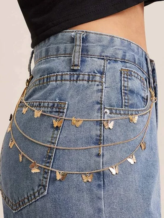 Butterfly Casual Charm Metal Waist Chain