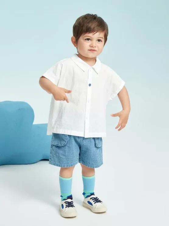 Toddler Boys Cartoon Graphic Dolman Sleeve Shirt