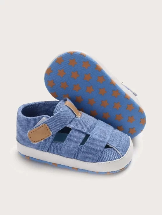 Baby Boy Minimalist Hook-and-loop Fastener Strap Sandals - Image 3